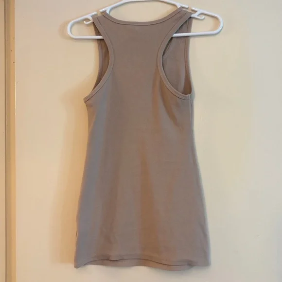 30 Tummy Tucker Classic Tan Sleeveless Racerback Thick Tank Top, L, Made in USA - Picture 4 of 4